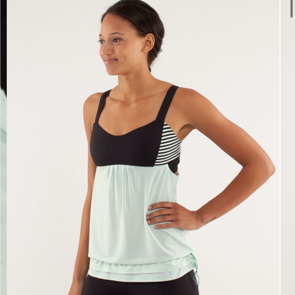 Lululemon Mint green Back on Track Tank (Size 8)
